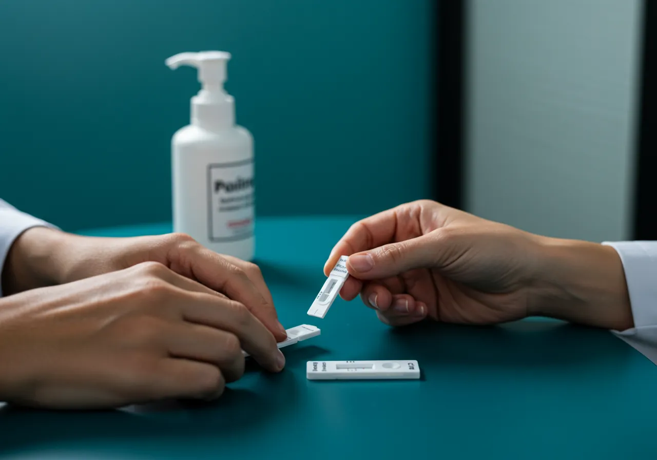 Prueba rápida de VIH en entorno clínico